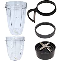 Blendin 5 piezas Kit de actualización con extractor hoja- tazas- mango- borde anillo- para Nutribullet 600 W y 900 W…